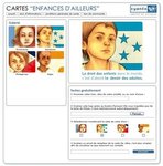 Interface web permettant l'envoi des cartes de voeux 2007 Enfances d'Ailleurs 2007