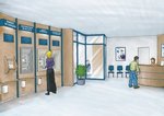 Illustration Banque Populaire pour une ouverture d'agence