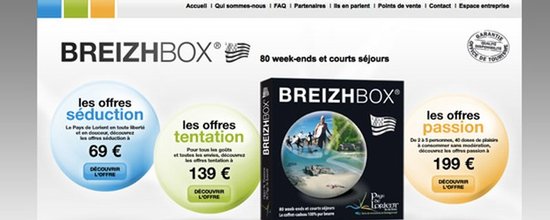 Site de pr�sentation et d'achat en ligne de la BREIZHBOX