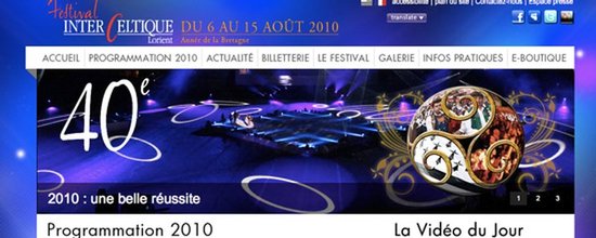 Webdesign du site du Festival