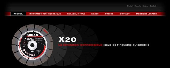 Conception du site Web Shoxx Technology