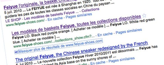 Des baskets sur le net