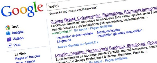 Conseil en r�f�rencement pour Brelet