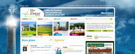 Habillages du site de l'Office de Tourisme